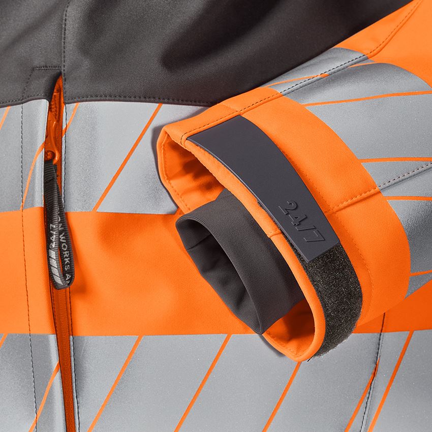 Topics: High-vis winter softshell jacket e.s.motion 24/7 + anthracite/high-vis orange 2