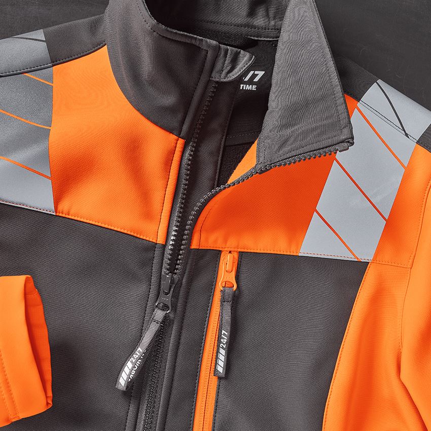 Topics: High-vis softshell jacket e.s.motion 24/7, ladies' + anthracite/high-vis orange 2