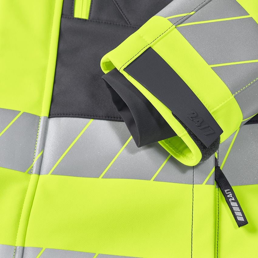 Work Jackets: High-vis winter soft. jacket e.s.motion 24/7,lad. + anthracite/high-vis yellow 2