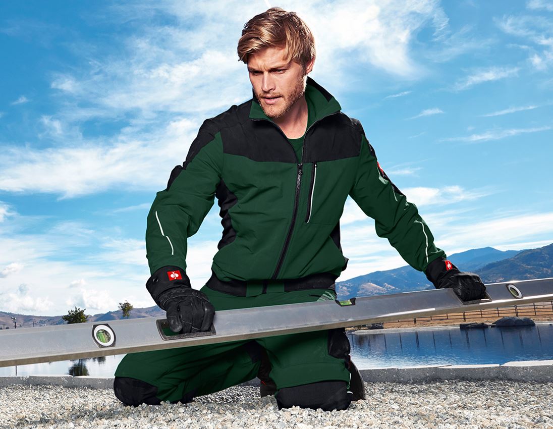 Joiners / Carpenters: Functional jacket e.s.dynashield + green/black 1