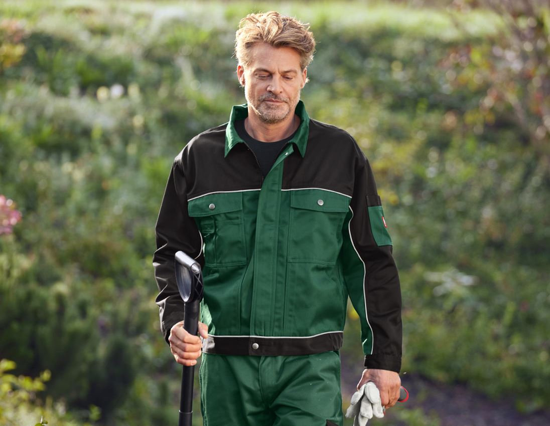 Plumbers / Installers: Work jacket e.s.image + green/black