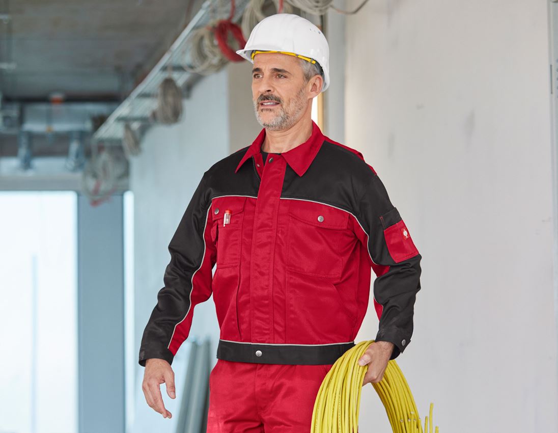 Joiners / Carpenters: Work jacket e.s.image + red/black