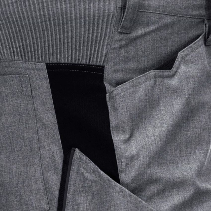 Topics: Trousers e.s.vision, men's + cement melange/black 2