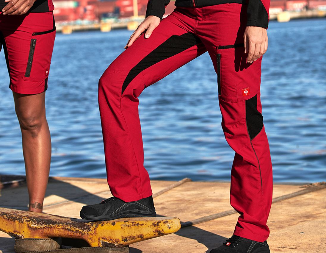 Joiners / Carpenters: Ladies' trousers e.s.vision + red/black 1