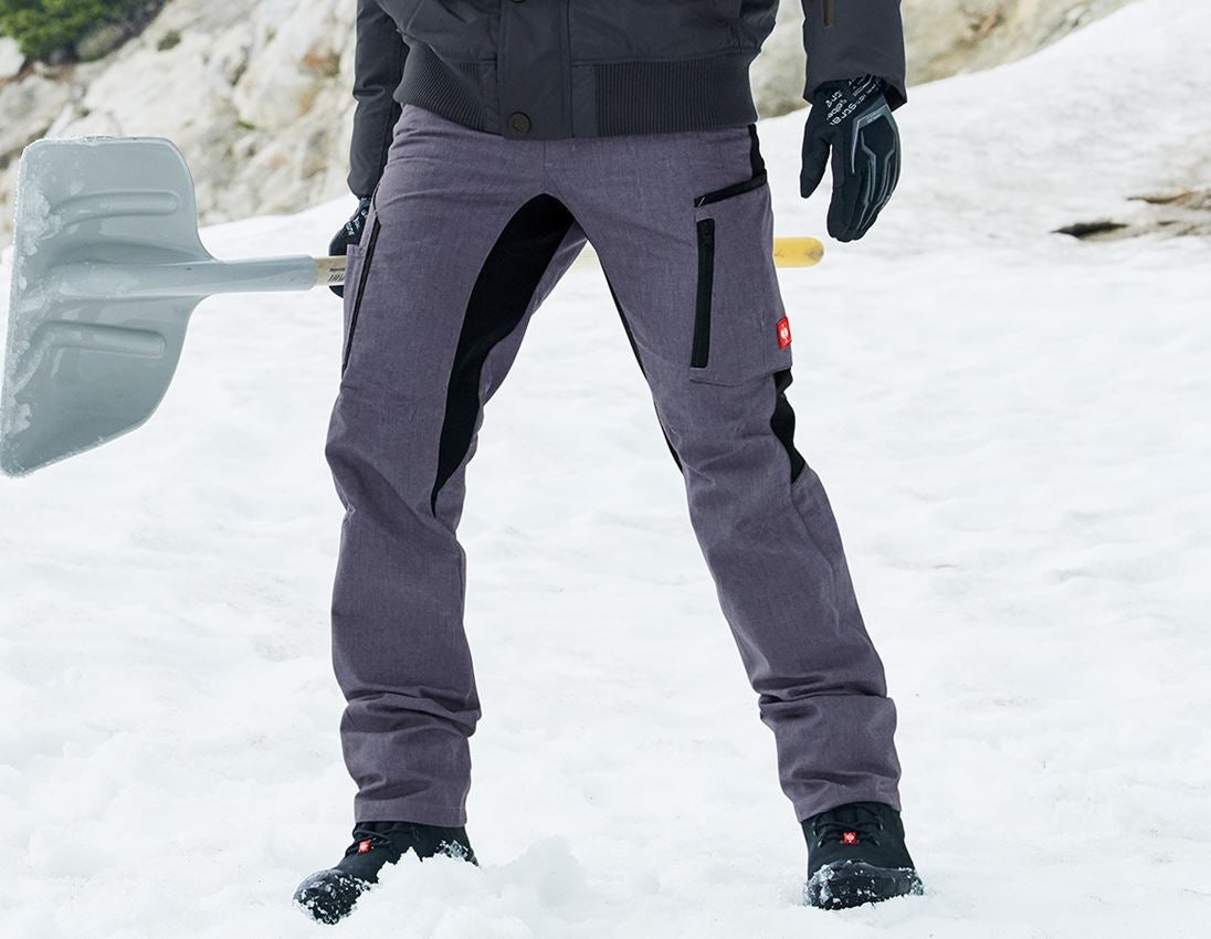 Cold: Winter trousers e.s.vision + pacific melange/black
