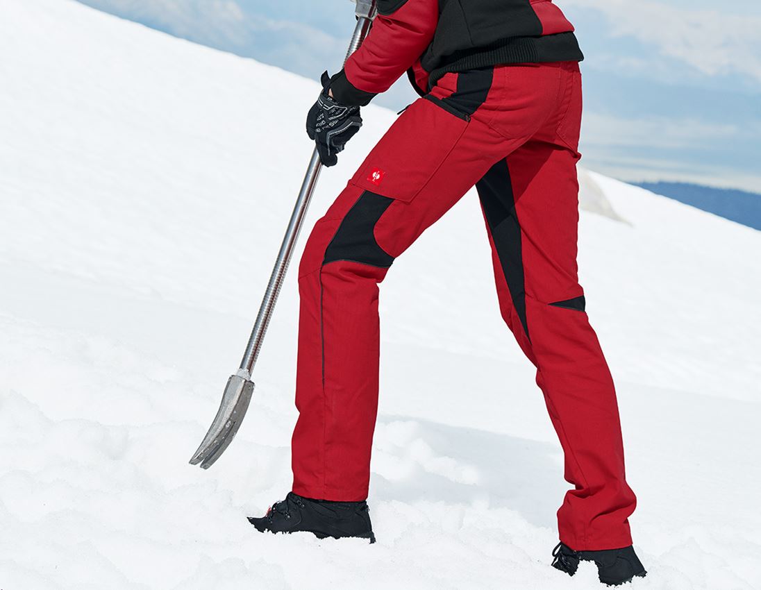 Plumbers / Installers: Winter ladies' trousers e.s.vision + red/black 1