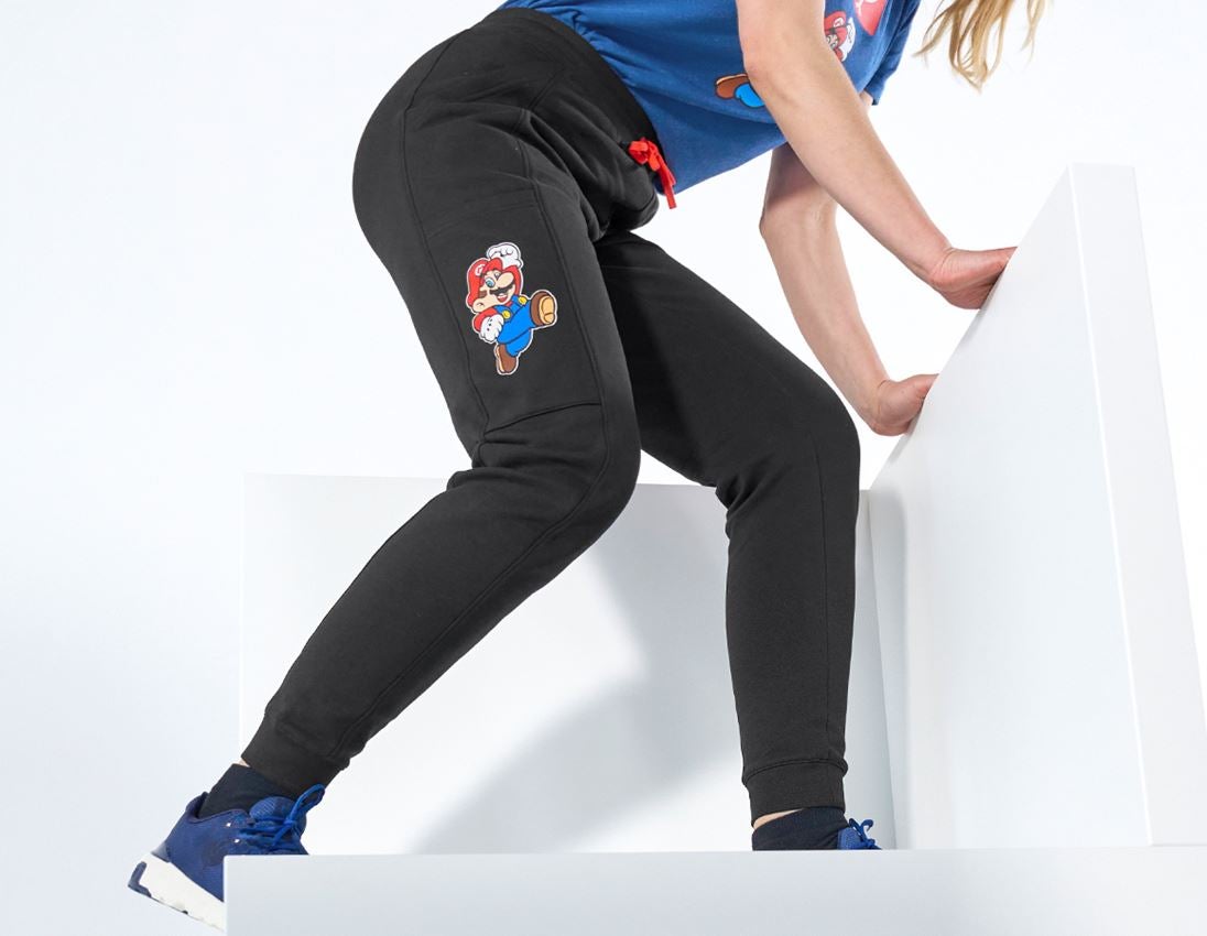 Samarbejde: Super Mario sweatpants, damer + sort