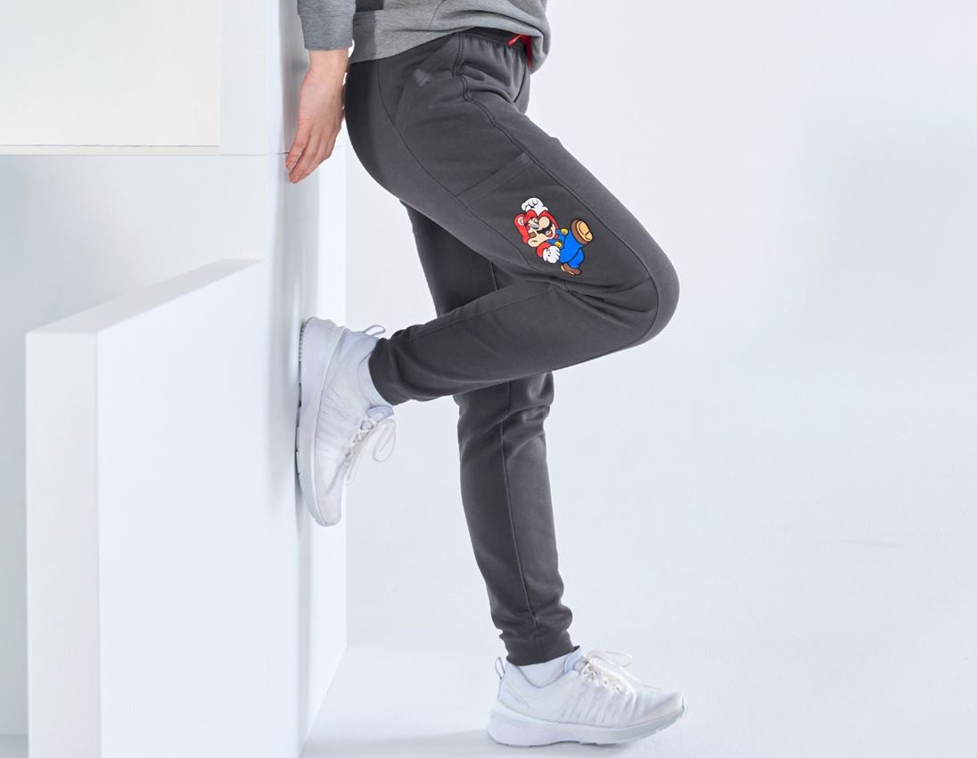 Accessories: Super Mario Sweatpants, ladies' + anthracite