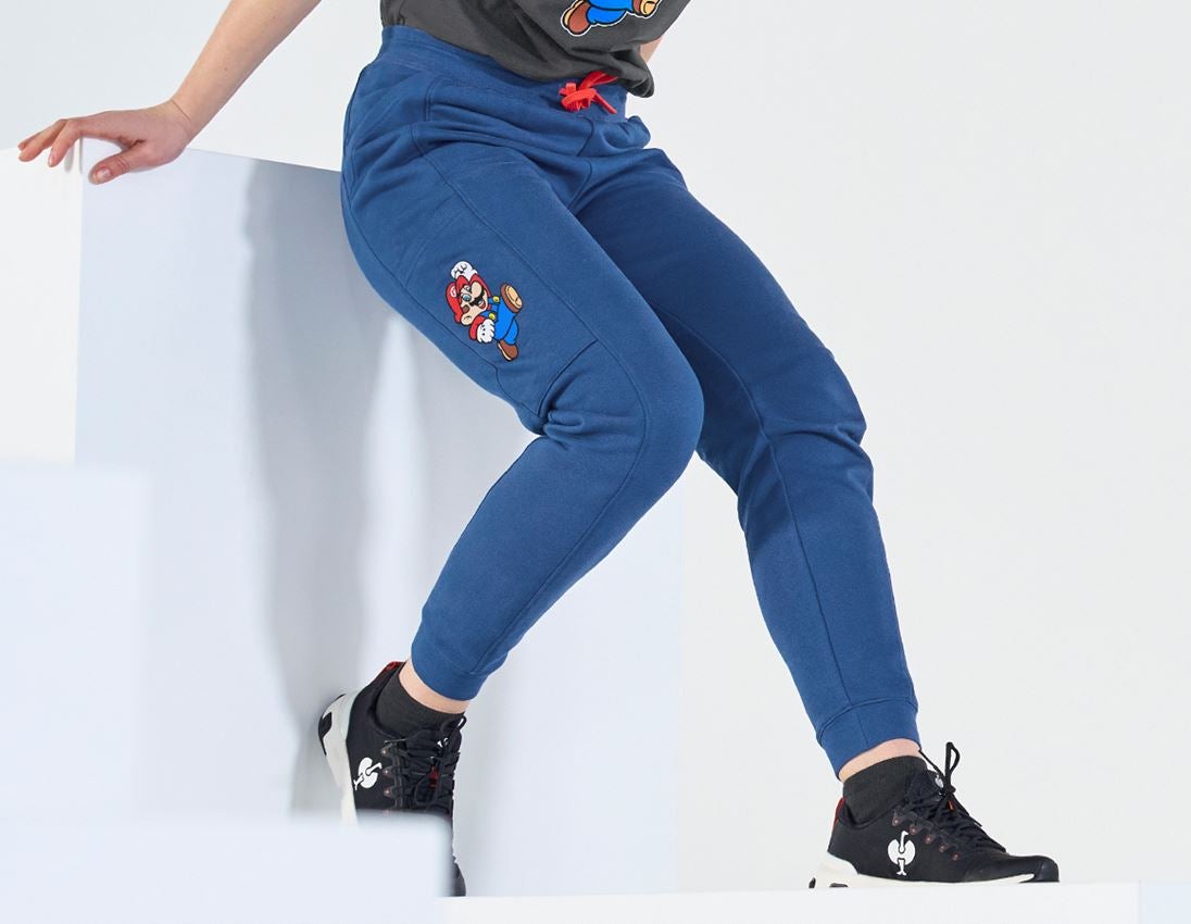 Tilbehør: Super Mario sweatpants, damer + alkaliblå