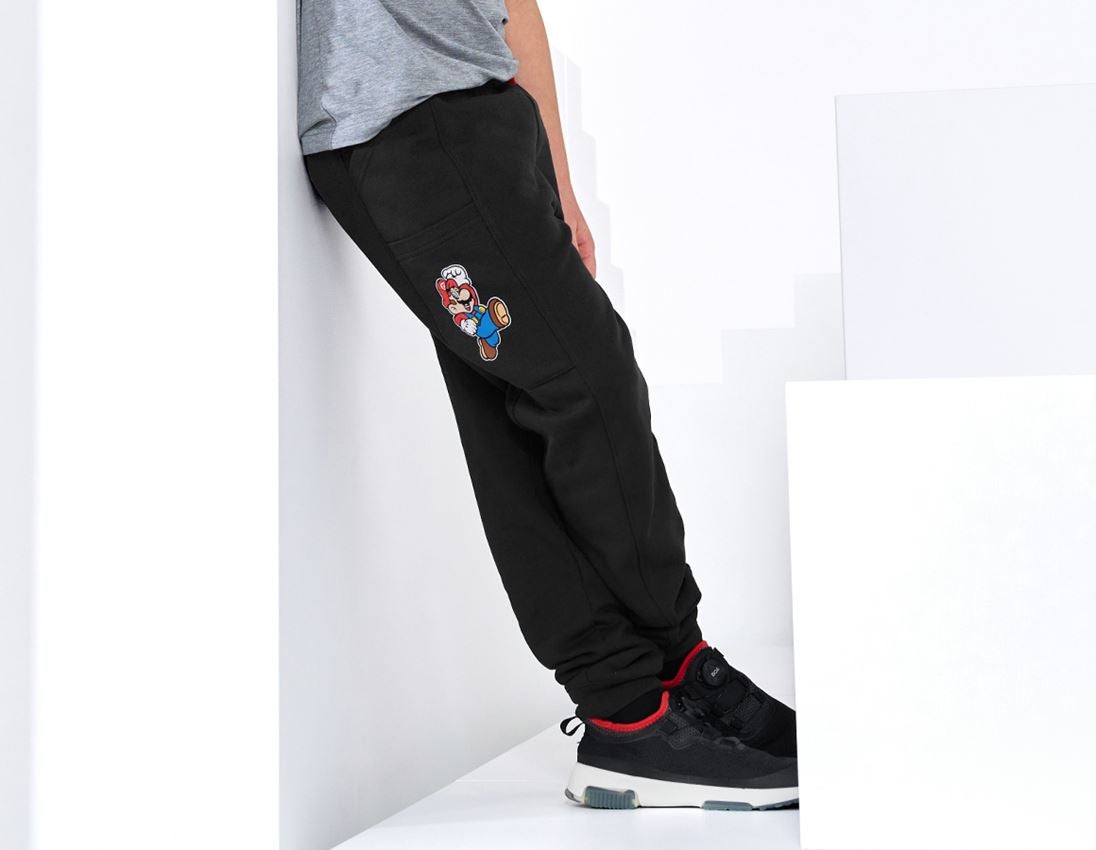 Accessories: Super Mario Sweatpants, children's + black