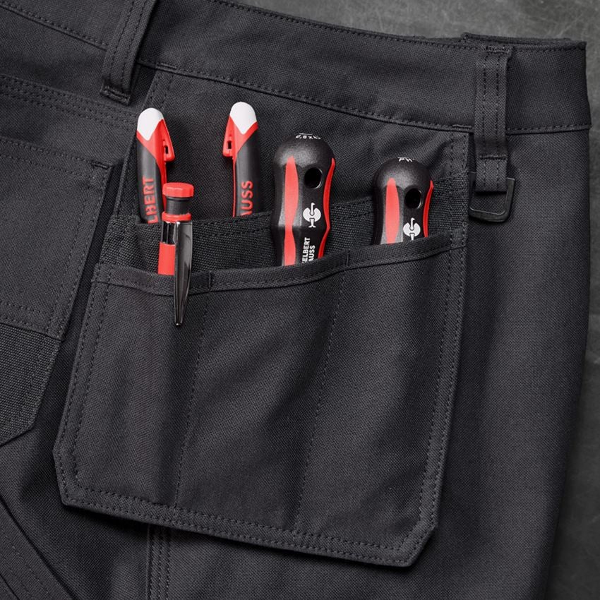 Work Trousers: Worker trousers e.s.iconic tool-pouch + black 2