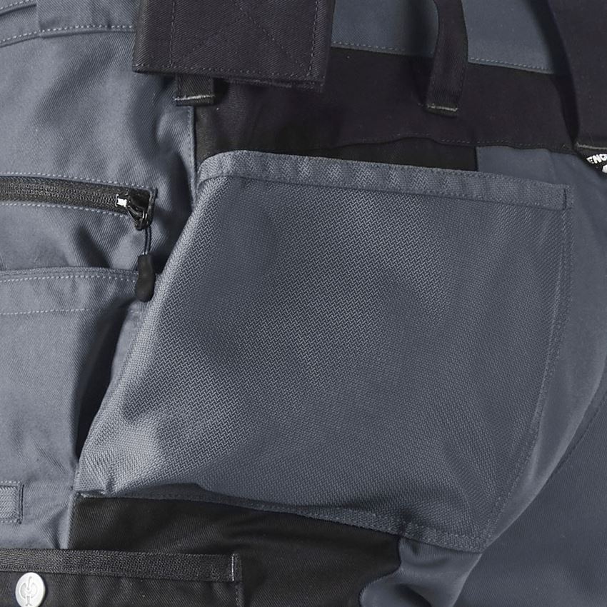 Work Trousers: Bib & brace e.s.motion + grey/black 2