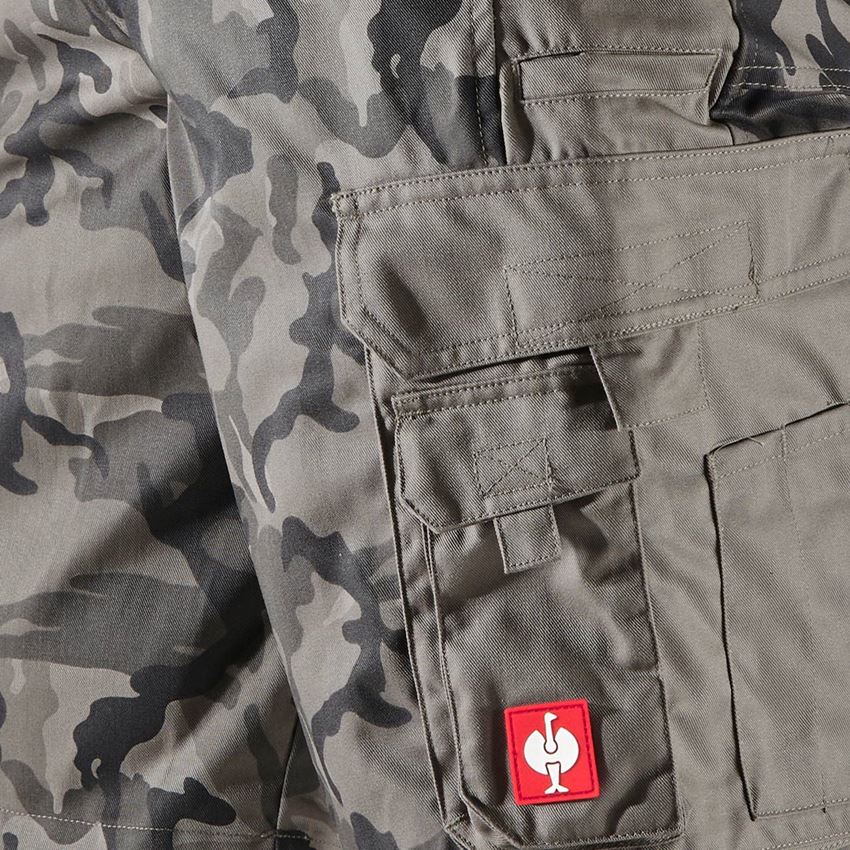 Work Trousers: Shorts e.s.camouflage + camouflage stonegrey 2