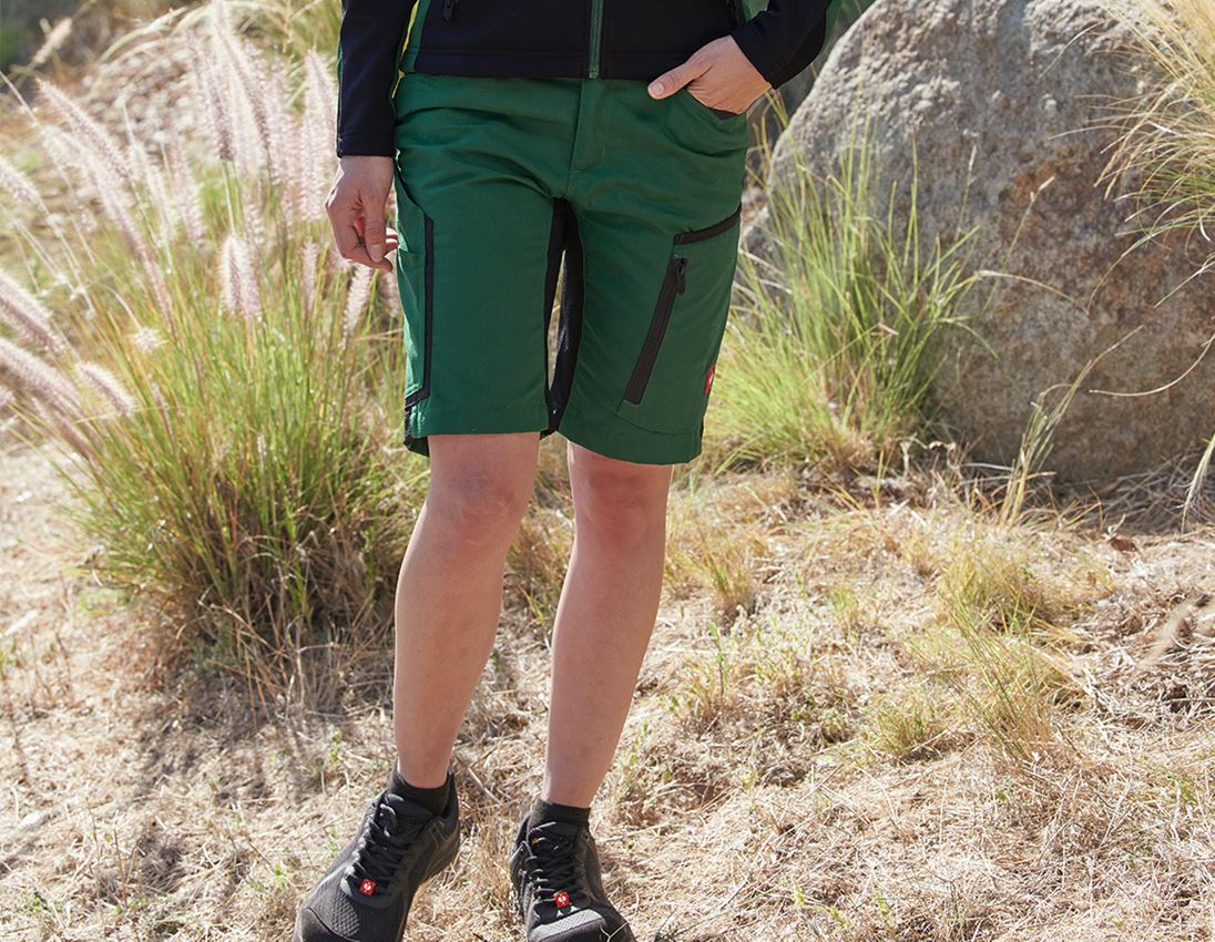 Arbejdsbukser: Shorts e.s.vision, damer + grøn/sort