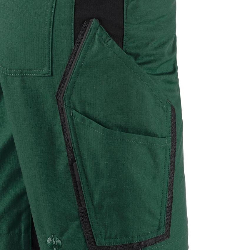 Arbejdsbukser: Shorts e.s.vision, damer + grøn/sort 2