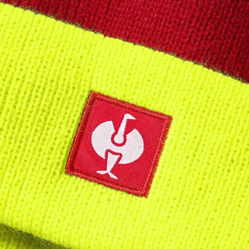 Clothing: Knitted cap e.s.motion 24/7 + red/high-vis yellow 2