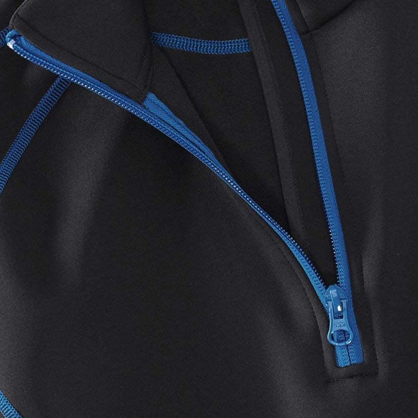 Shirts, Pullover & more: Funct.-Troyer thermo stretch e.s.motion 2020, la. + graphite/gentianblue 2