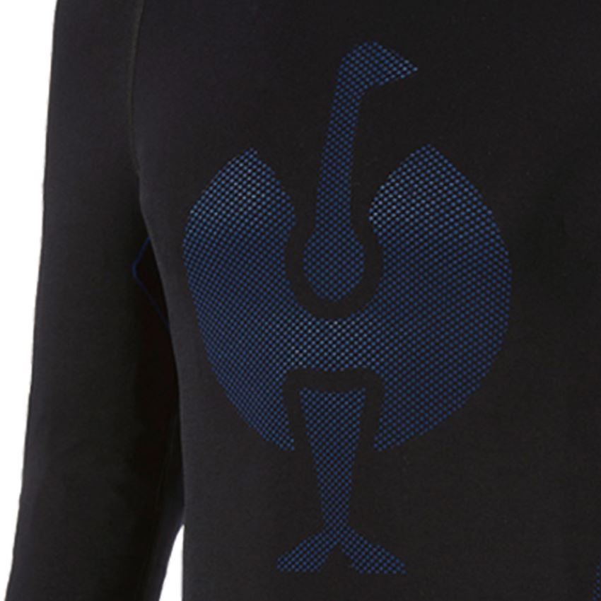 Cold: e.s. functional-longsleeve seamless - warm + black/gentianblue 2