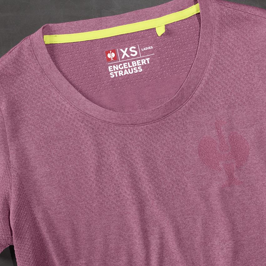T-Shirts, Pullover & Skjorter: T-Shirt seamless e.s.trail, damer + tarapink melange 2