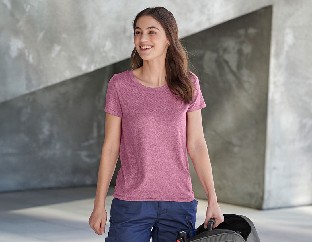 Emner: T-Shirt seamless e.s.trail, damer + tarapink melange