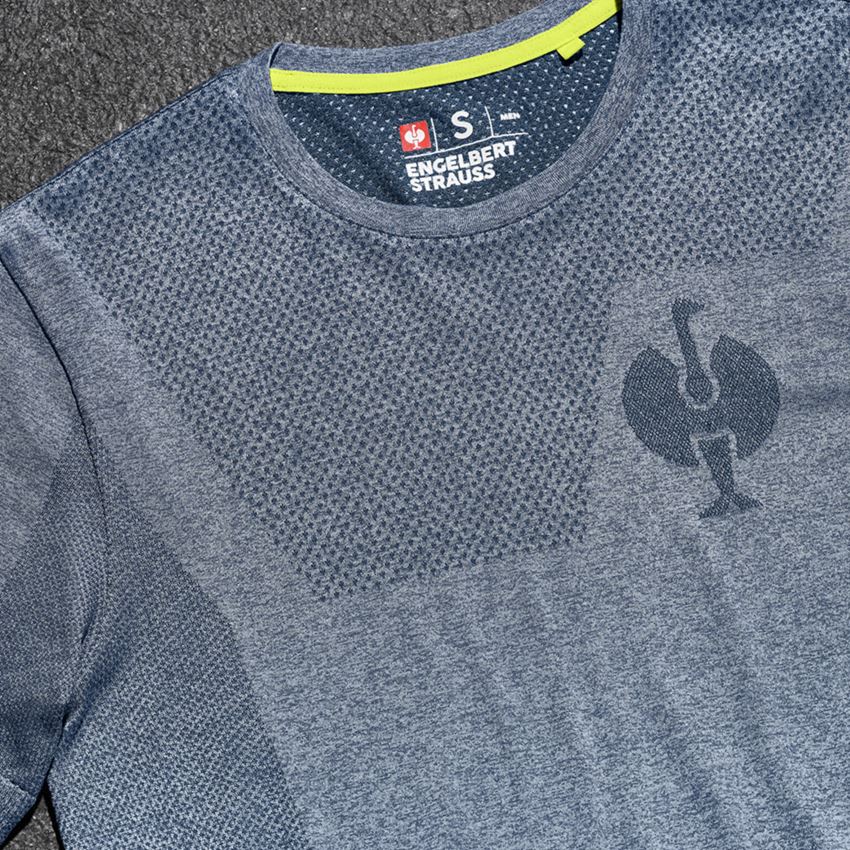 T-Shirts, Pullover & Skjorter: T-Shirt seamless e.s.trail + dybblå melange 2