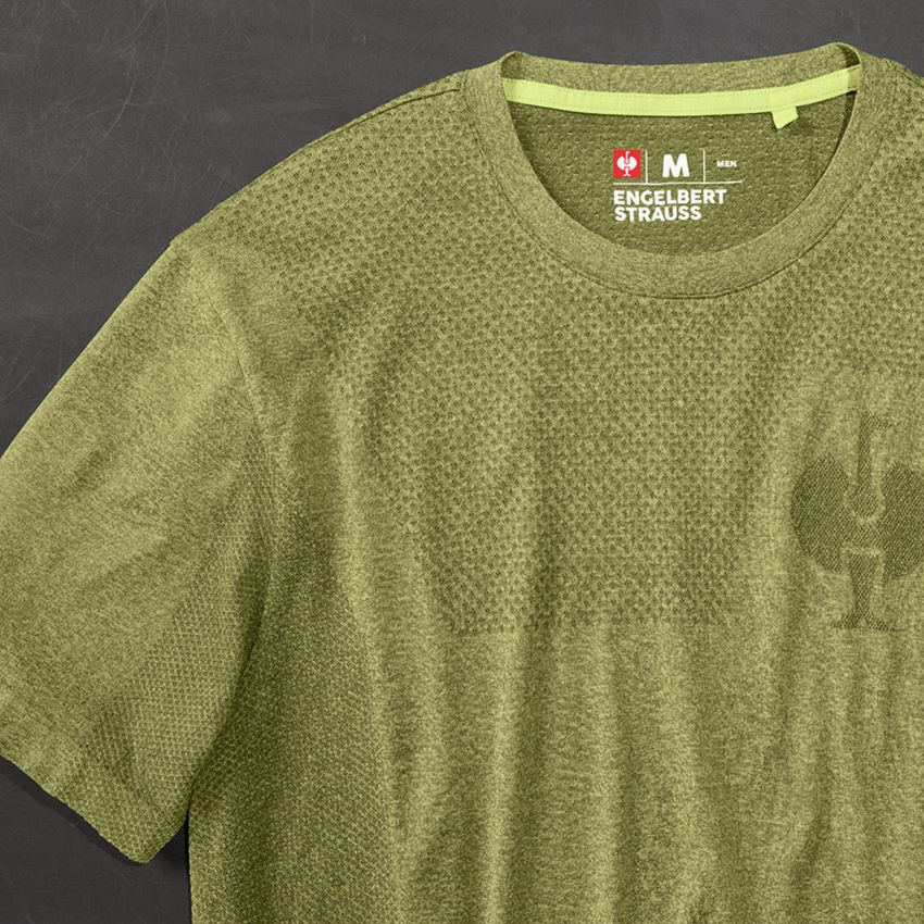 T-Shirts, Pullover & Skjorter: T-Shirt seamless e.s.trail + enebærgrøn melange 2