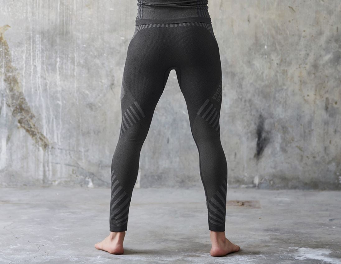 Undertøj | Termotøj: Funktions-long pants e.s.trail seamless - warm + sort/basaltgrå 2