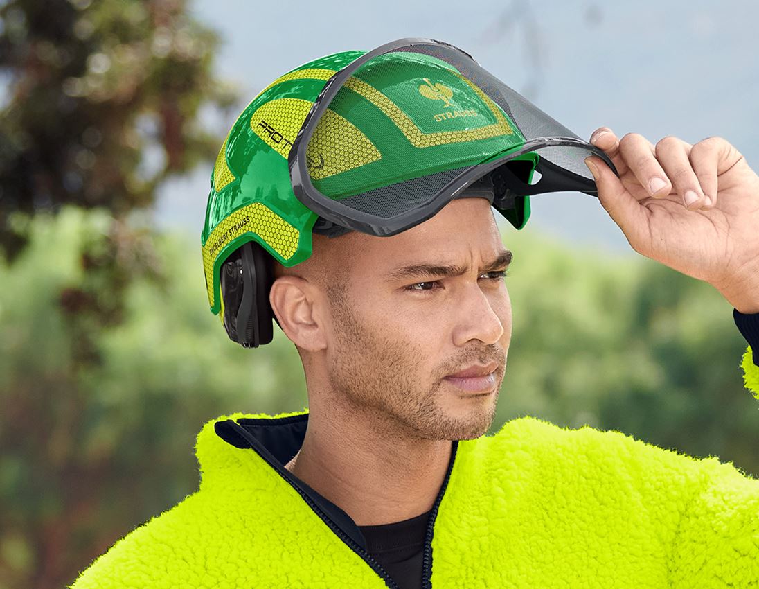 Forestry / Cut Protection Clothing: e.s. Forestry helmet Protos® + green/high-vis yellow