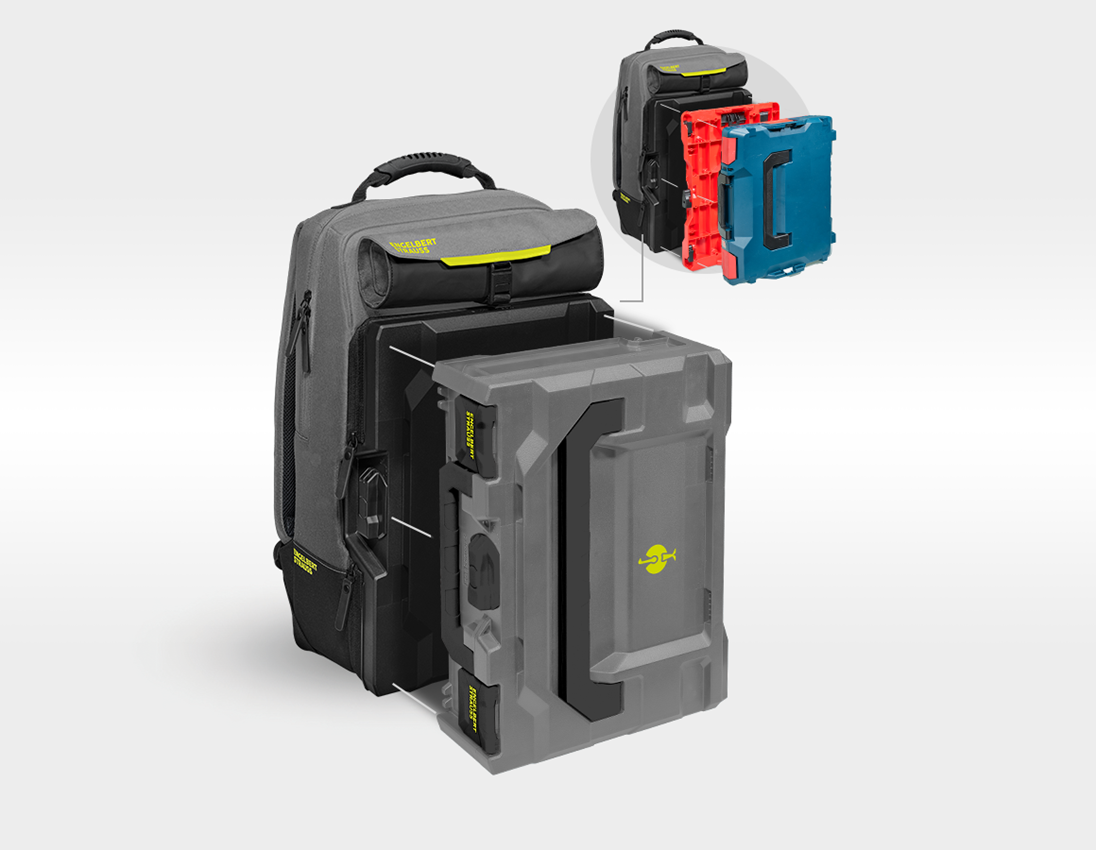 STRAUSSbox System: STRAUSSbox rygsæk + basaltgrå/syregul 2