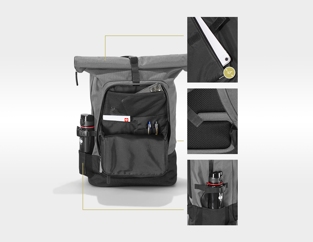 Accessories: Rolltop backpack e.s.work&travel + basaltgrey/black 4