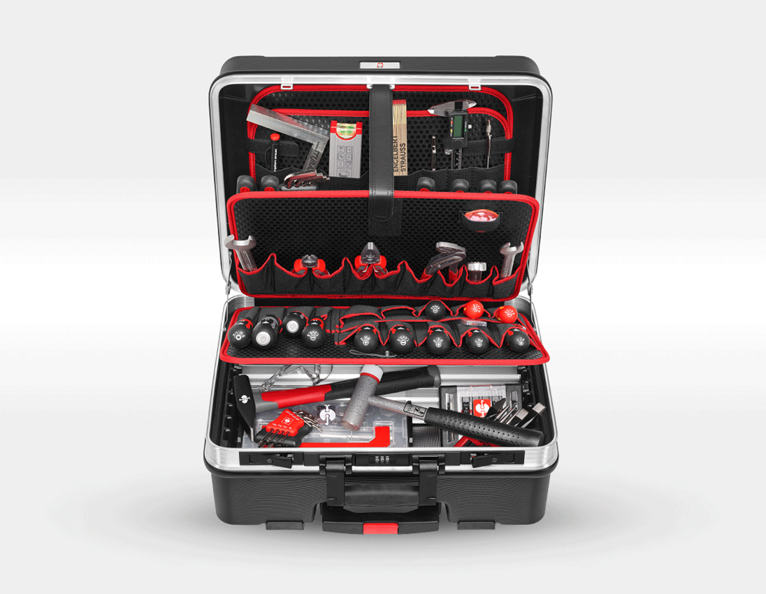 Værktøjskufferter: Værktøjssæt metal inkl. værktøjskuffert