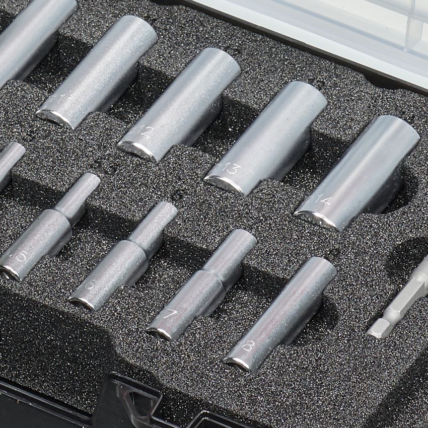 STRAUSSbox System: Socket wrench set 1/4 long in STRAUSSbox mini 2