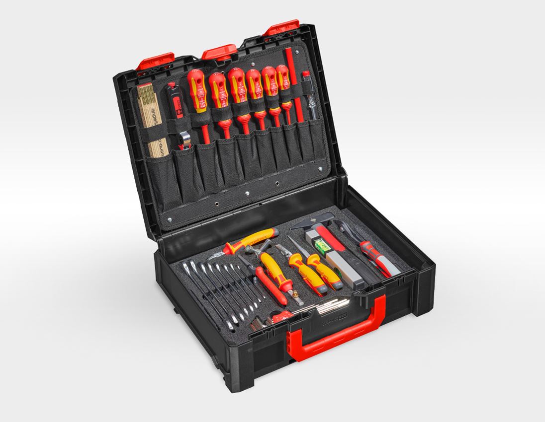 Værktøjskufferter: STRAUSSbox værktøjssæt 145 elektro