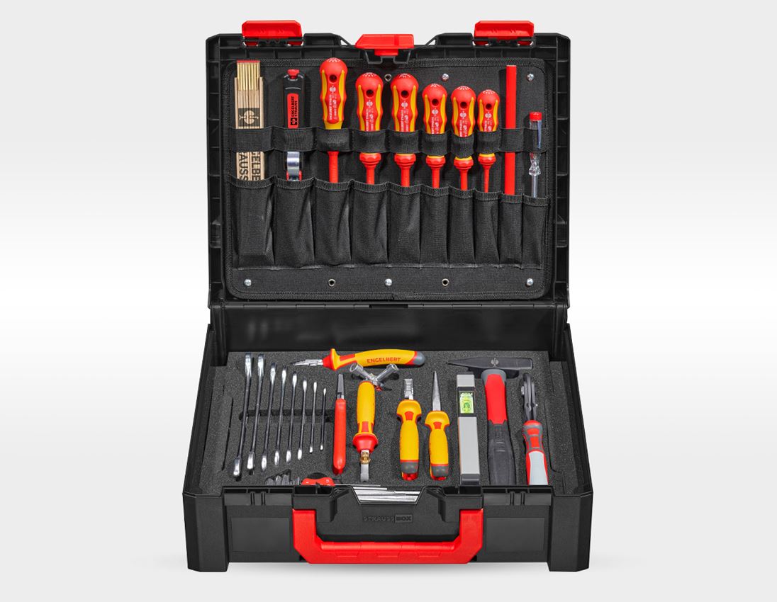 Tools: STRAUSSbox tool set Electro lockfix 1/4" + 1/2