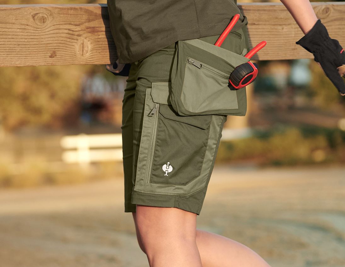 Accessories: Tool bags e.s.concrete light, ladies‘ + mudgreen/stipagreen