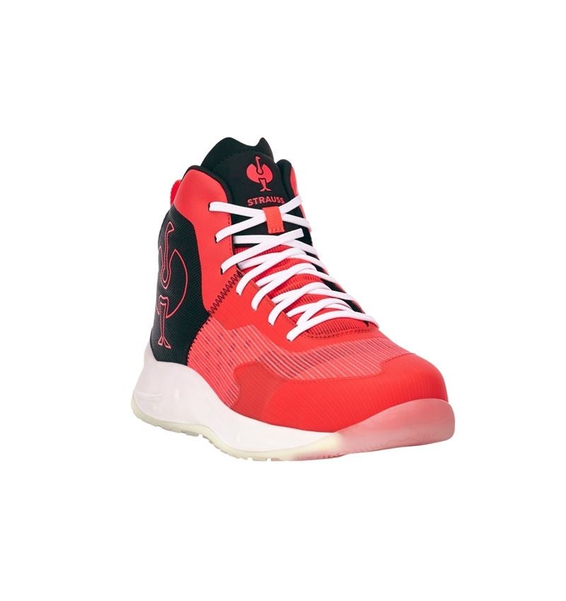 Footwear: S1PS Safety shoes e.s. Marseille mid + high-vis red/black 5