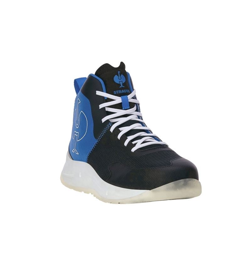 S1P: S1PS Safety shoes e.s. Marseille mid + black/royal blue 5