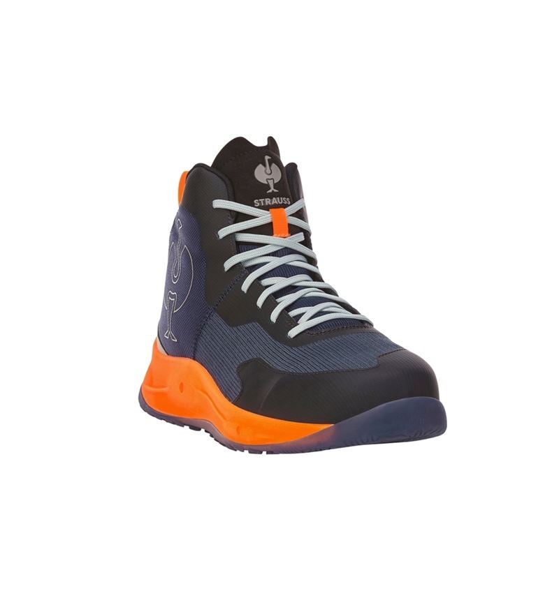 Footwear: S1PS Safety shoes e.s. Marseille mid + navy/high-vis orange 5