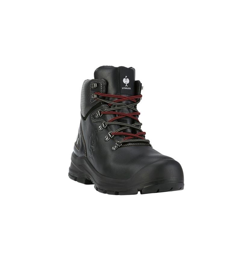S3: S3 Safety shoes e.s. Umbriel II mid + black/straussred 2