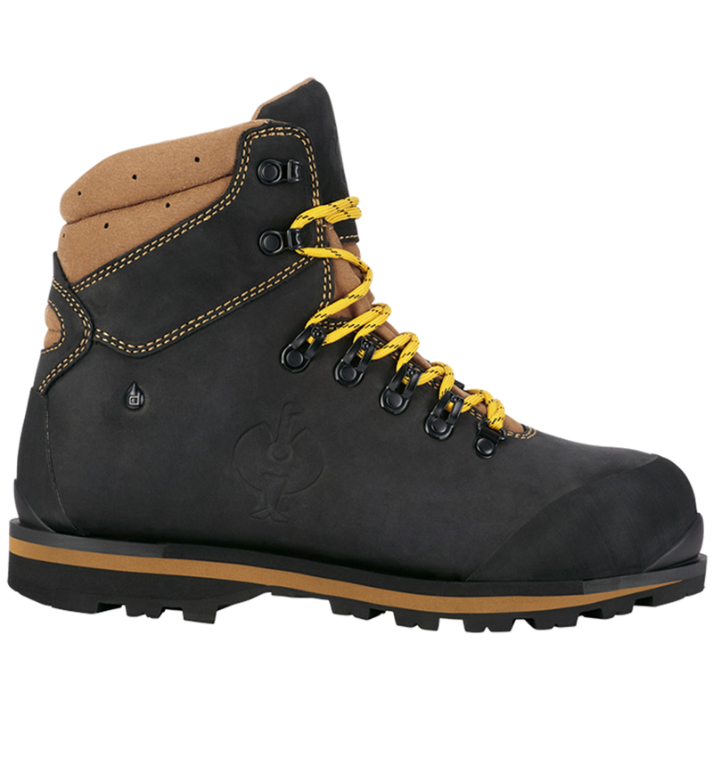 S3: S7L Safety boots e.s. Alrakis II mid + black/walnut/wheat 3