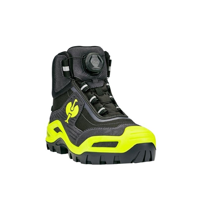 Footwear: S3 Safety boots e.s. Kastra II mid + anthracite/high-vis yellow 5