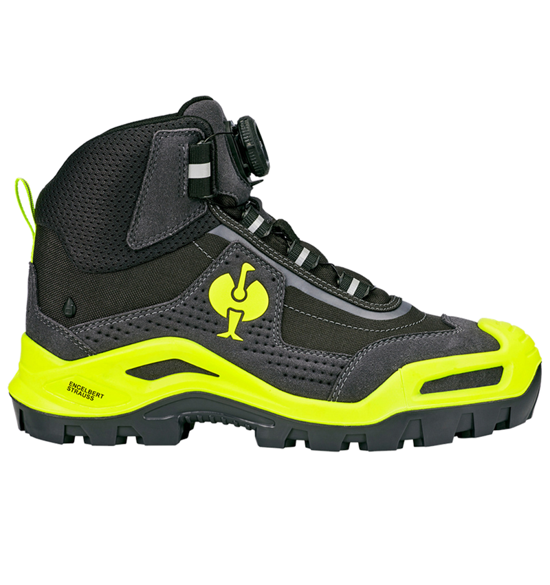 Footwear: S3 Safety boots e.s. Kastra II mid + anthracite/high-vis yellow 4