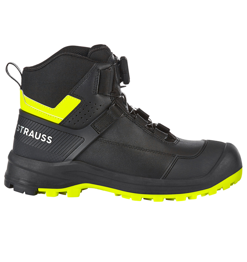 Footwear: S3 Safety boots e.s. Sawato mid + black/high-vis yellow 4