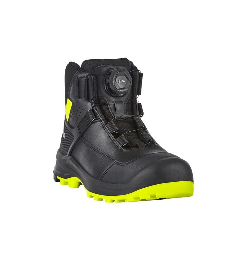 Footwear: S3 Safety boots e.s. Sawato mid + black/high-vis yellow 5