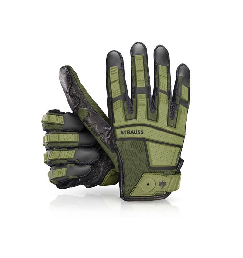 Hybrid: e.s. Assembly gloves Protect + olive/black