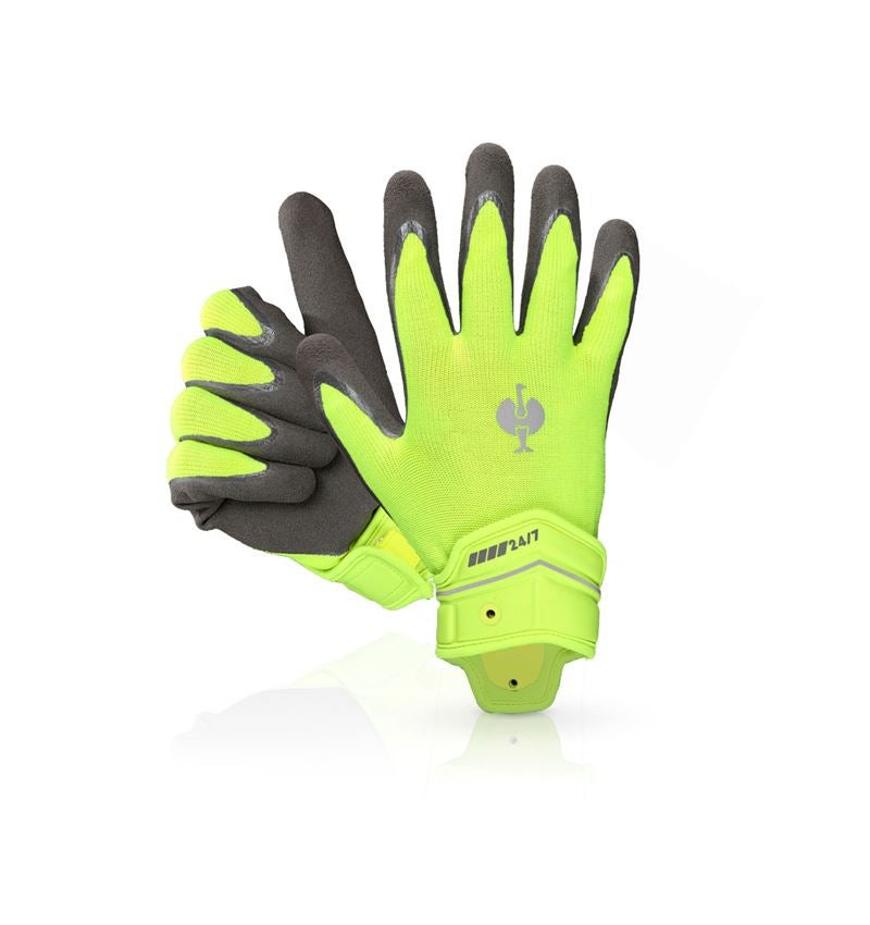 Coated: Hybrid gloves e.s.motion 24/7 + high-vis yellow/anthracite