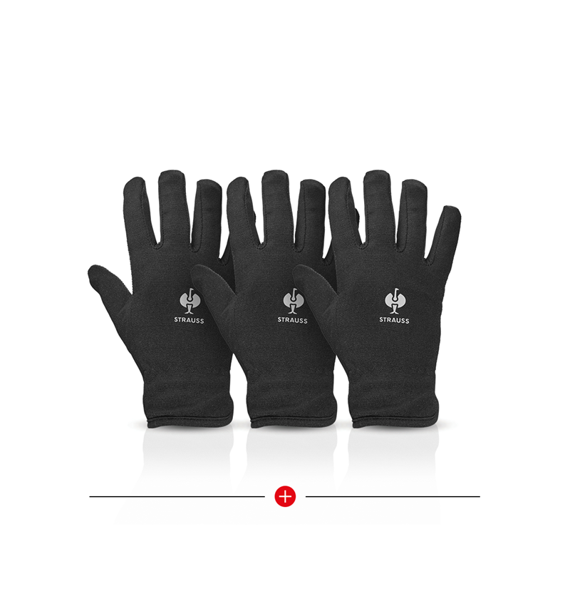 Personal Protection: 3 for 2 e.s. Winter gloves Fleece Comfort + black