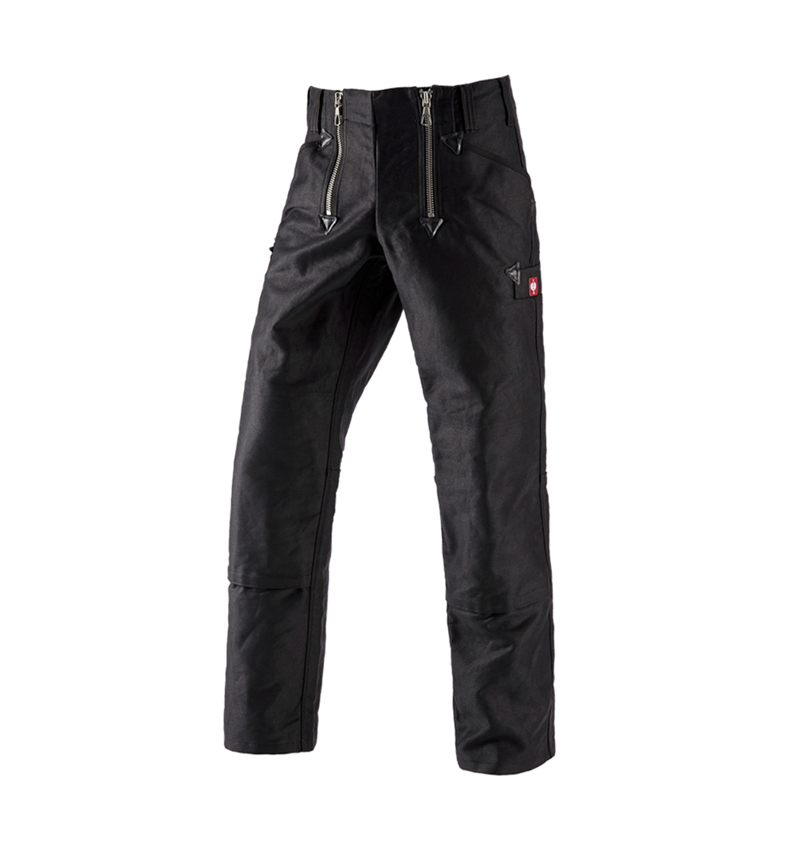 Work Trousers: e.s. Craftman's Trousers with Kneepad Pockets + black 1