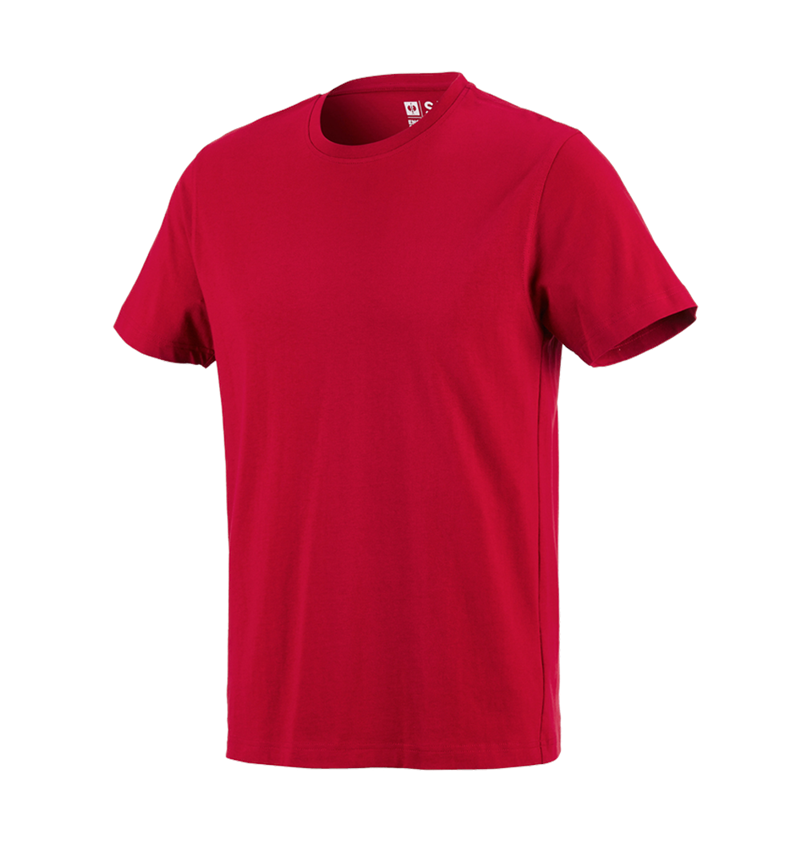 Gardening / Forestry / Farming: e.s. T-shirt cotton + fiery red