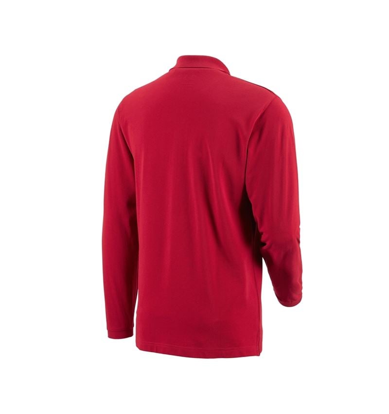 T-Shirts, Pullover & Skjorter: e.s. Longsleeve-Polo cotton Pocket + rød 2
